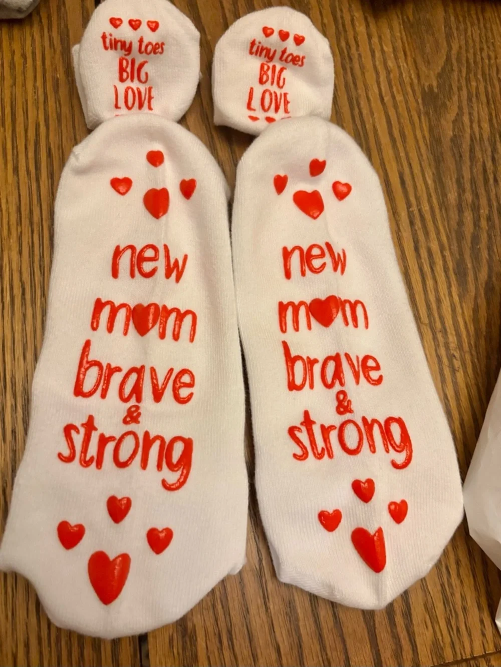 New Mom & Baby Gift White Socks